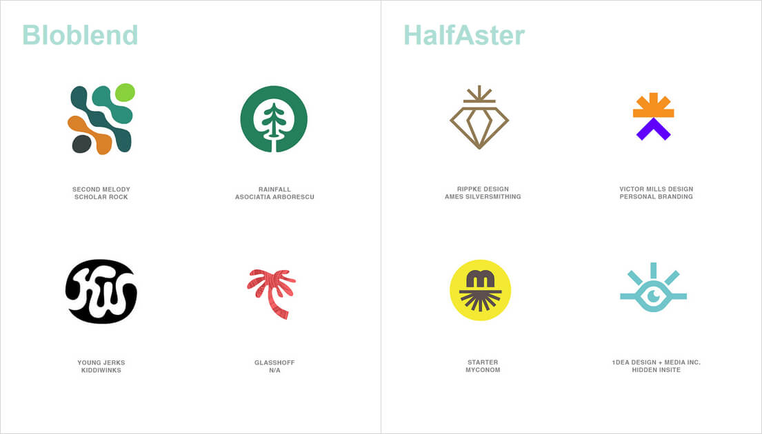 Logo Design Trends 2023: Bloblend und HalfAster