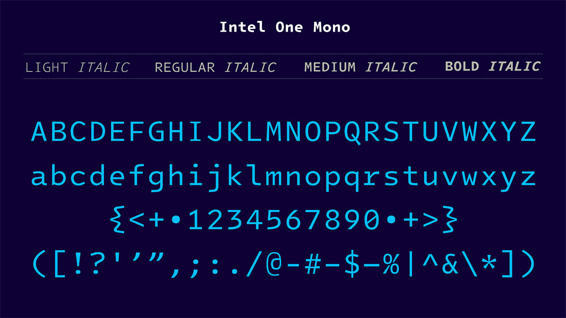Intel One Mono Font