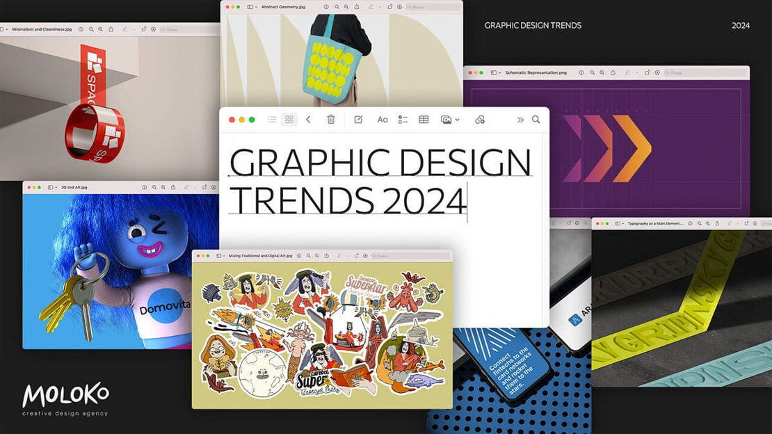 Graphic Design Trends 2024 von Moloko Creative Agency