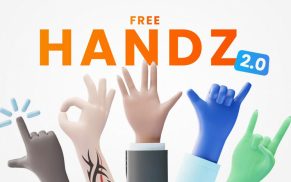 Handz 2.0: 3D-Hände Illustrationen