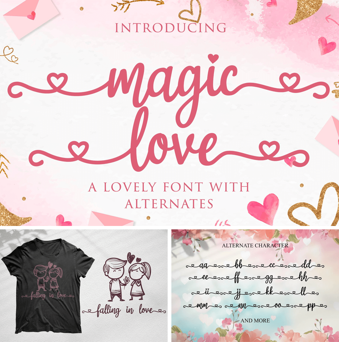 Magic Love: Wedding und Valentinstag Font