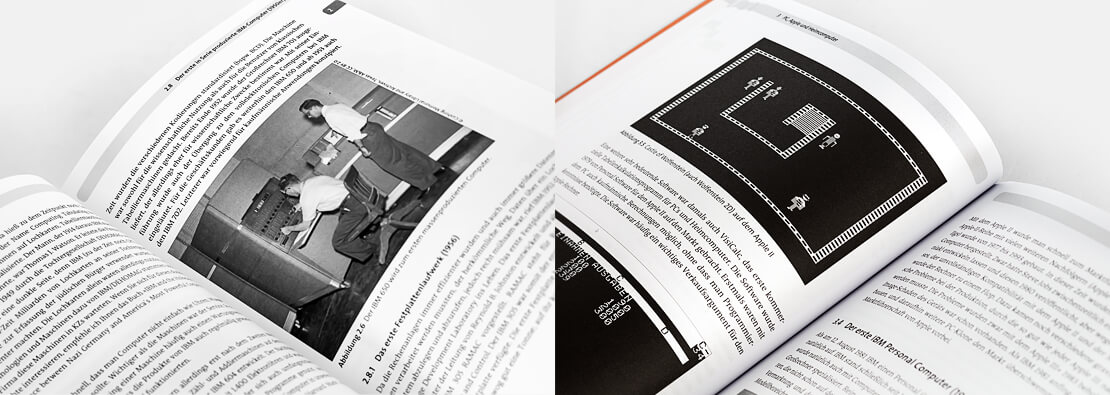 Seiten aus dem Buch über Computergeschichte