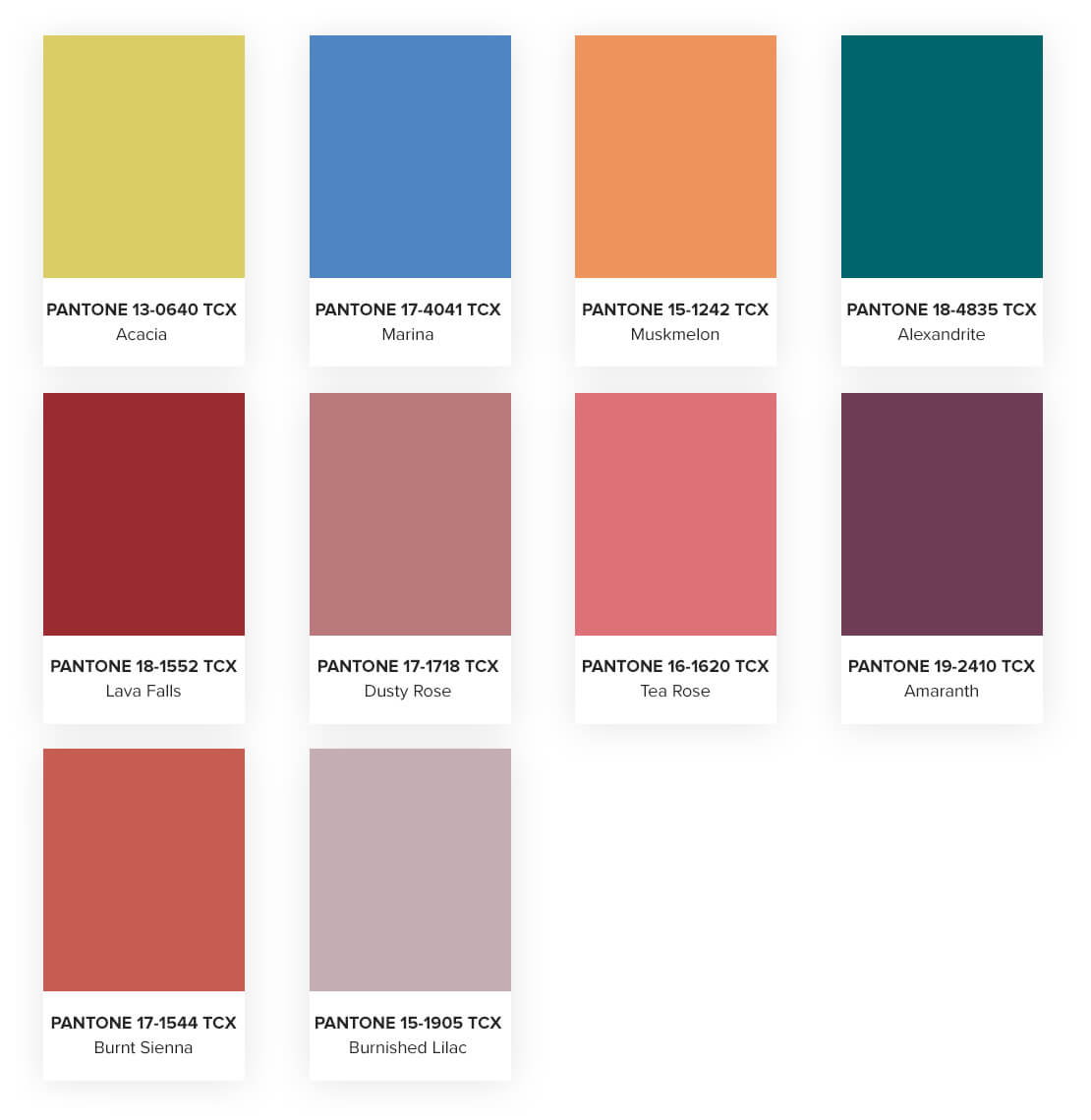 Trendfarben 2026 (Frühling und Sommer) von der New York Fashion Week