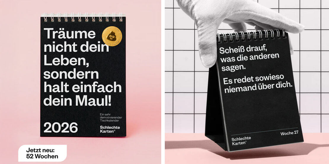 Demotivierender Tischkalender 2026