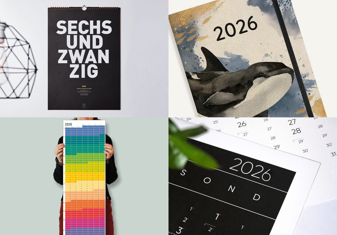 Designkalender 2026 in der Übersicht