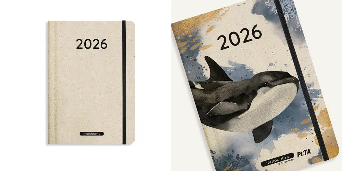 Designkalender aus Graspapier