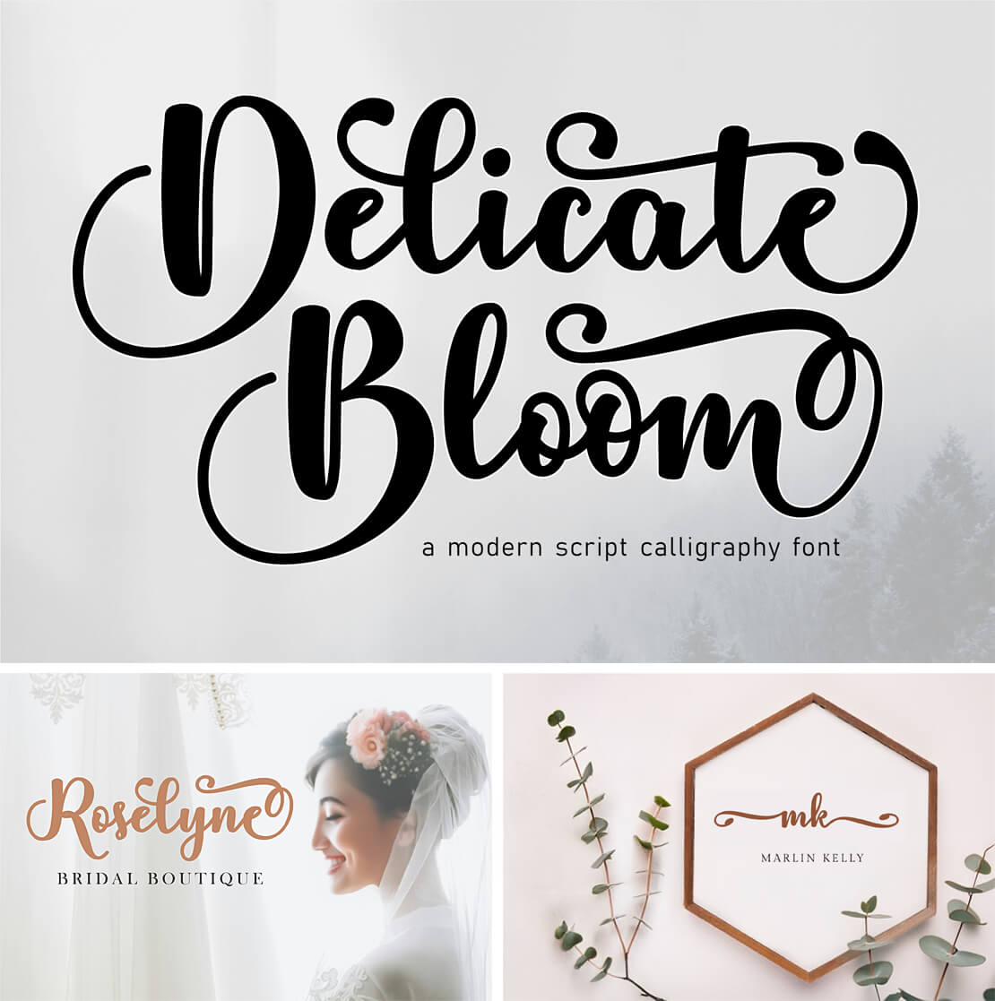 Delicate Bloom Script-Font