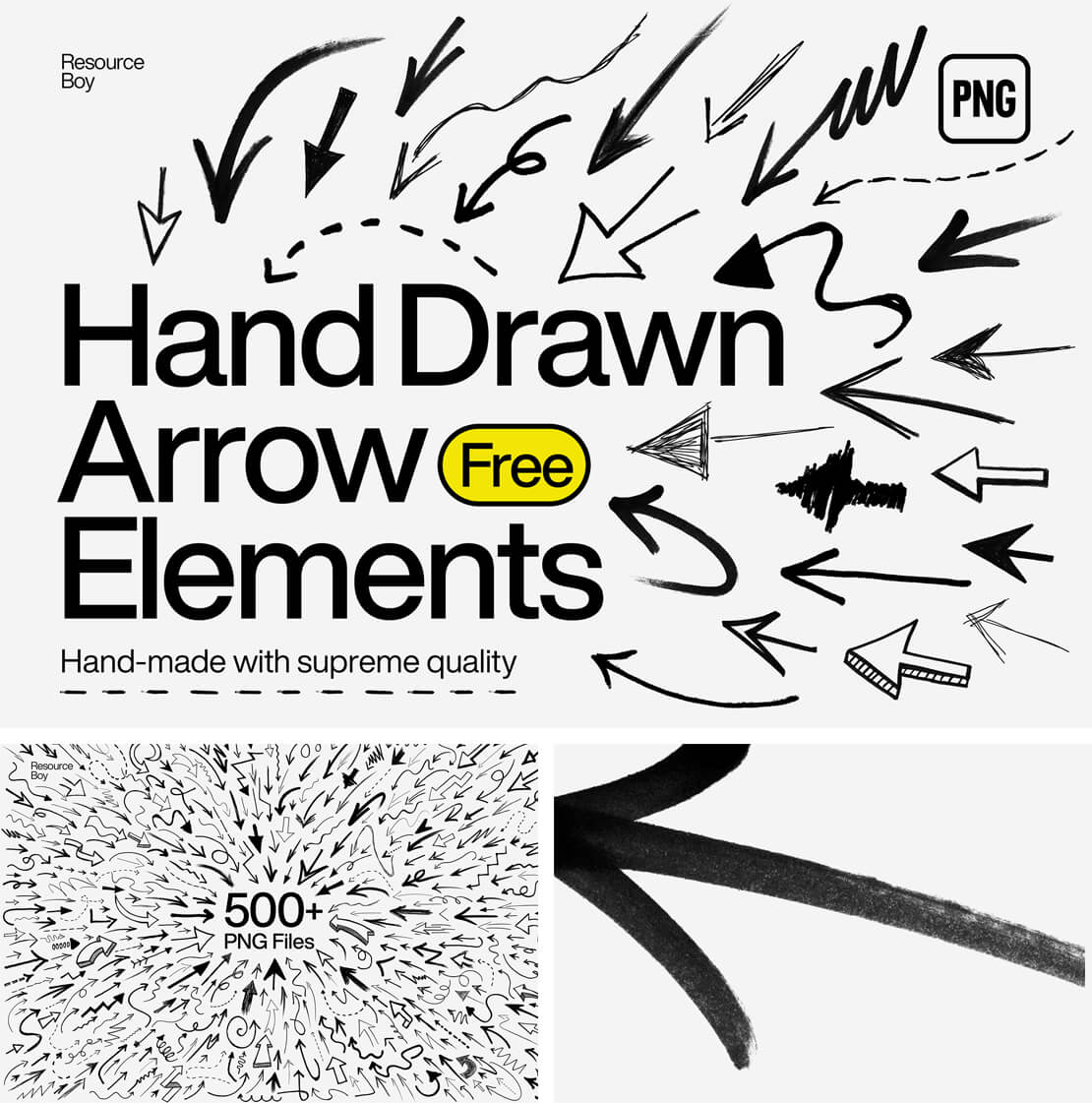 Handgezeichnete Pfeile-Grafiken im PNG-Format zum Downloaden