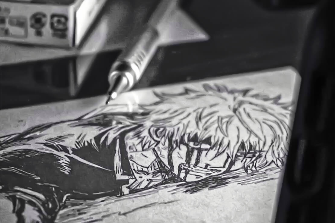Manga Zeichnung mit Stift