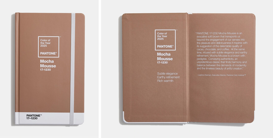 Mocha Mousse Farbe des Jahres Notizbuch