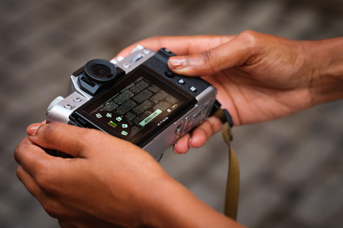 Rückseite vom Fujifilm X-T30III-Gehäuse