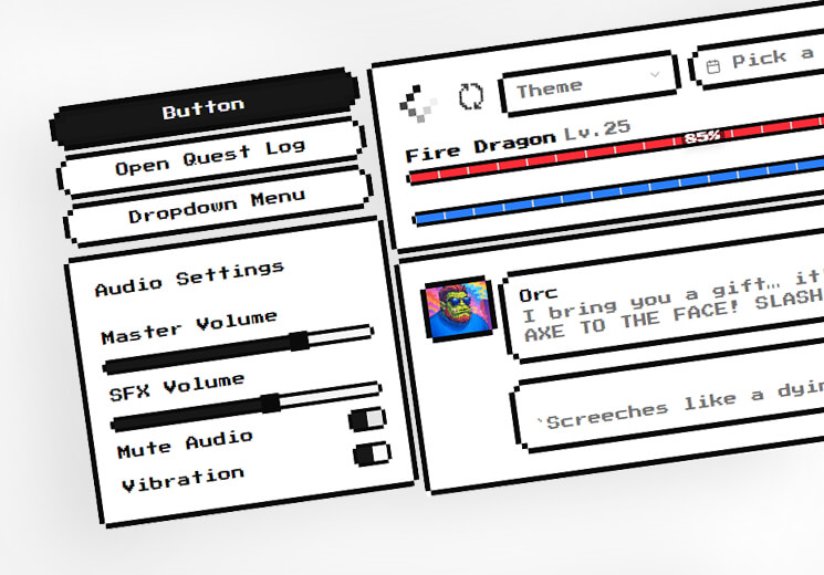 8bitcn: UI-Bibliothek für Retro-Interfaces