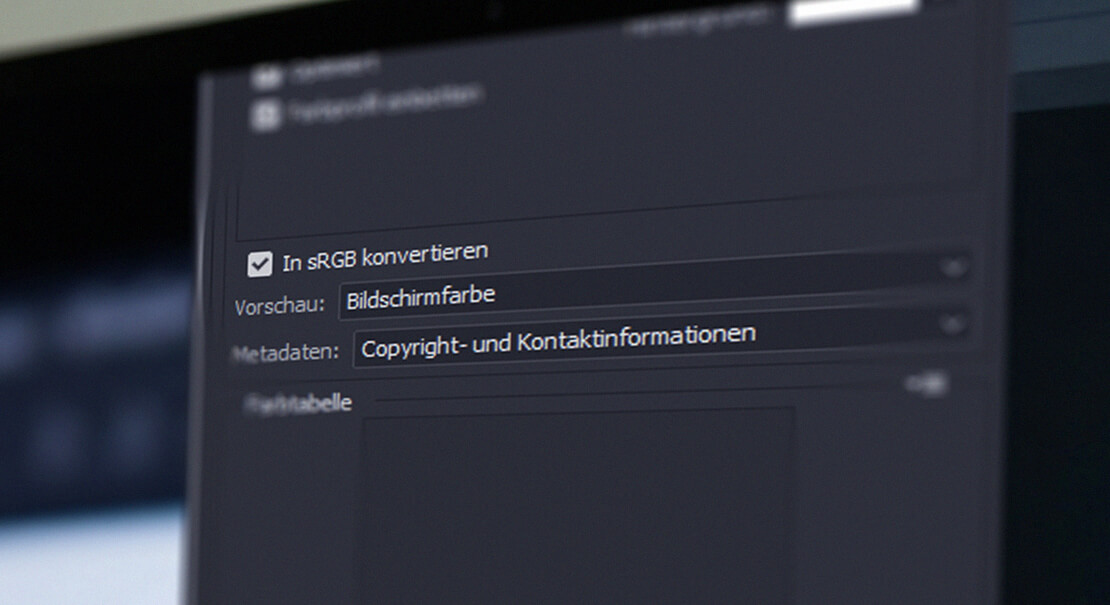 Export sRGB aus Photoshop