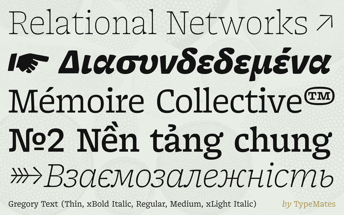 Gregory Text Schriftmuster