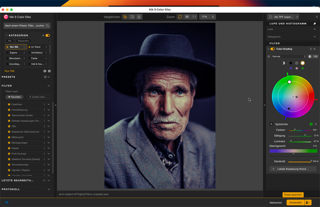 Color-Grading bei der Nik Collection
