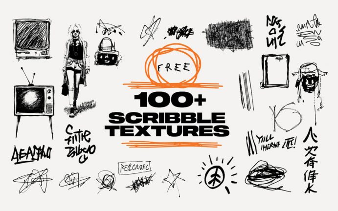 Photoshop textures - Neu: Scribble Textures