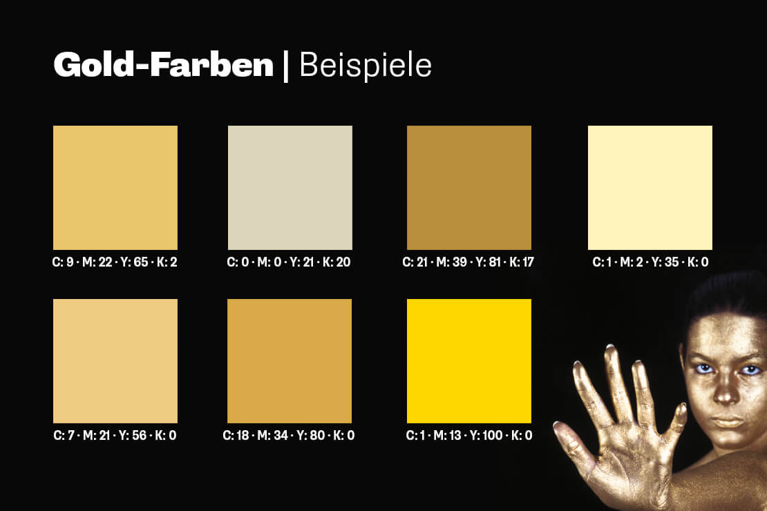 Gold CMYK-Farben