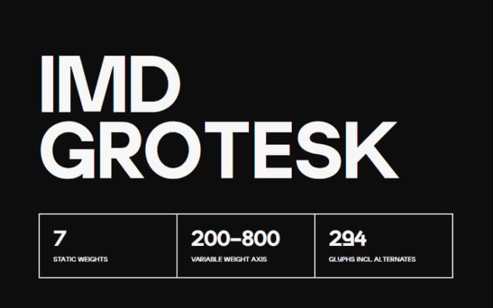 Free Fonts zum Downloaden: IMD Grotesk