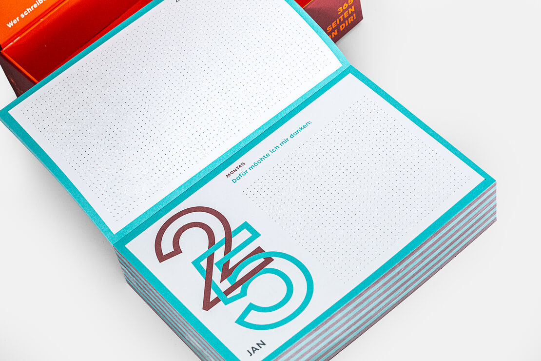 Seiten aus dem Journaling-Kalender